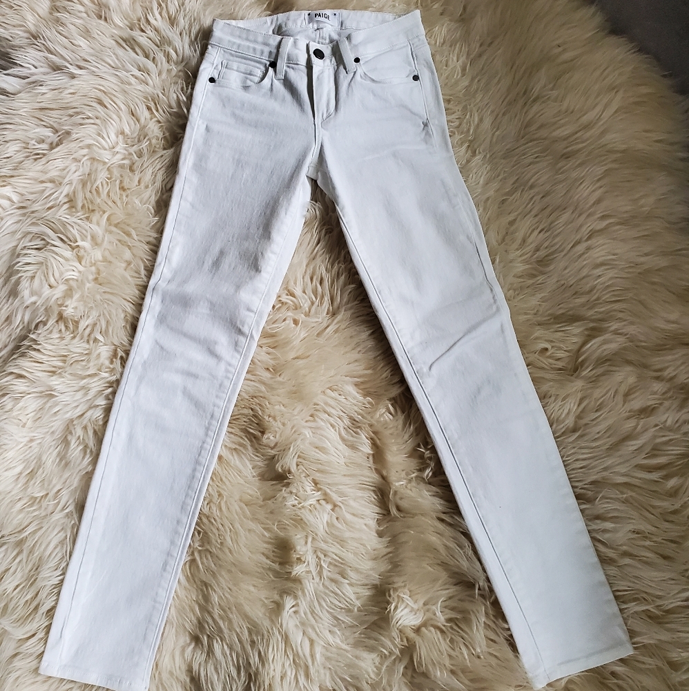 Paige White Stretch Skinny Jeans